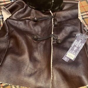 Jennifer Lopez Dark Brown Faux Leather Vest